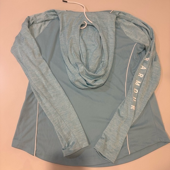 Under Armour Light Blue Hoodie Size Medium - Picture 3 of 3
